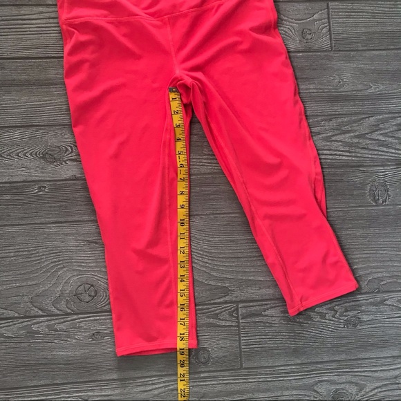 GAP FIT Neon Bright Pink Cropped Fitness Athletic Leggings - Picture 7 of 7
